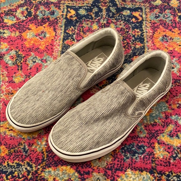 grey corduroy vans